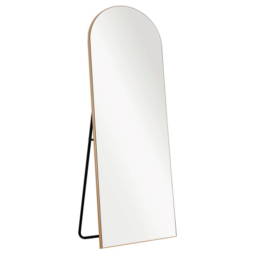 67" Gold Arch Wood Framed Standing Mirror