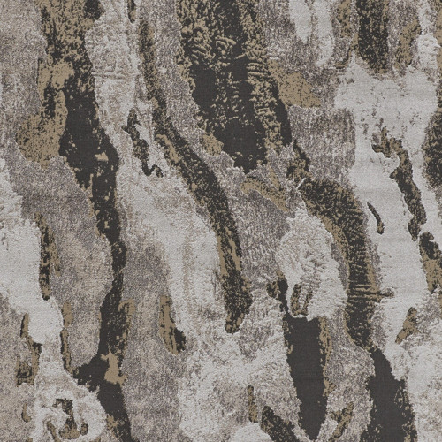 12' X 15' Brown and Ivory Abstract Power Loom Distressed Area Rug