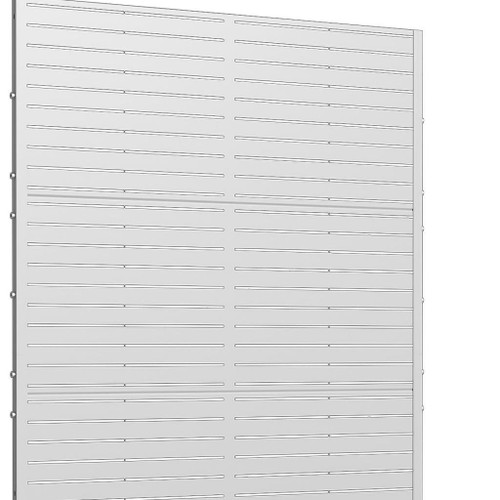 72" X 47" White Metal Rectangular Planter Box