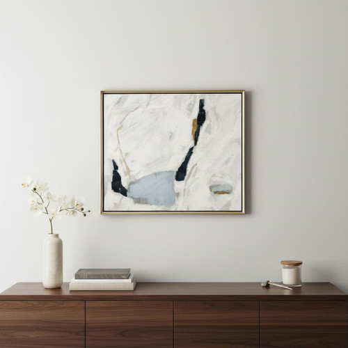 Abstract Rush Silver Floater Frame Wall Art