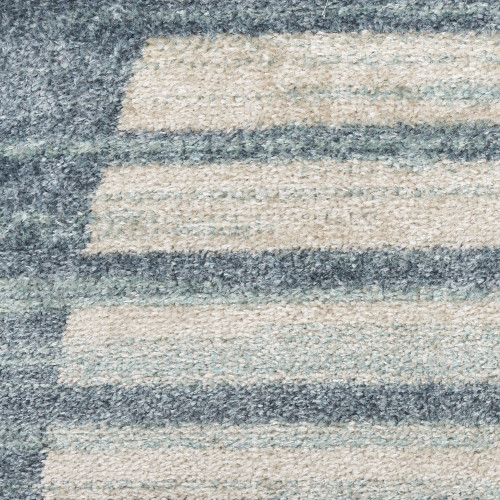 3' X 5' Blue Geometric Area Rug