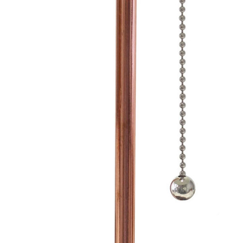 19" Rose Gold Metal USB Table Lamp With White Drum Shade