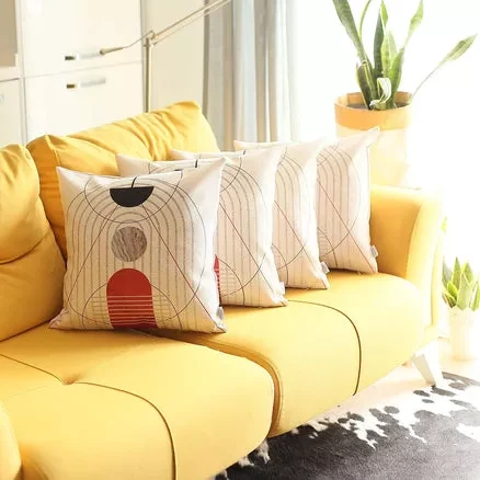 Boho-Chic Printed Jacquard Throw Pillow Covers