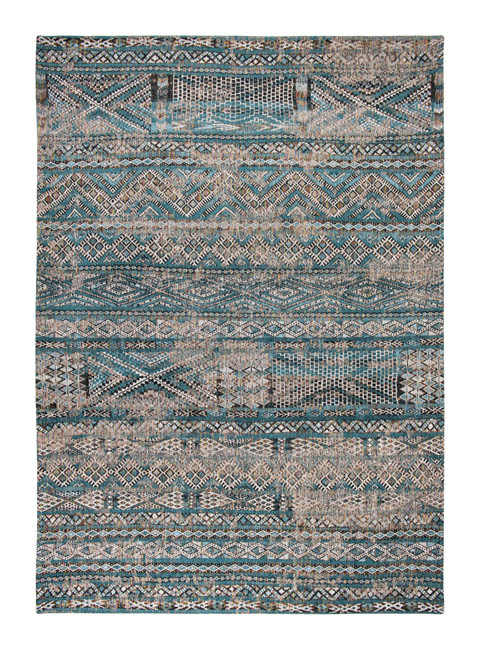8' X 11' Blue And Gray Oriental Kilim Washable Area Rug