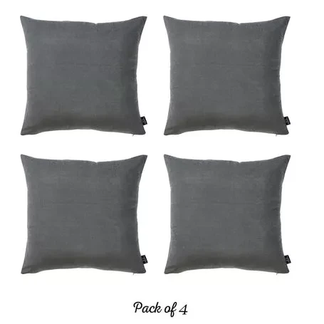 Farmhouse Square and Lumbar Solid Color Throw Pillow Covers Set