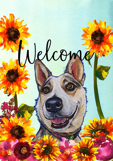Australian Cattle Dog - Hippie Hound Studios Welcome  House and Garden Flags