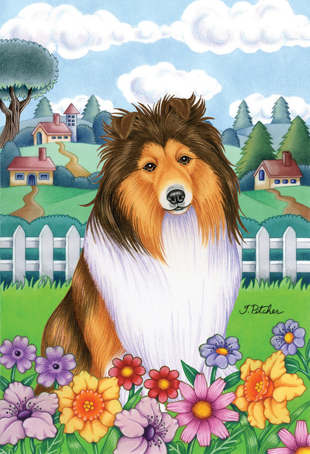 Shih Tzu Grey- Best of Breed On The Farm Garden Flag