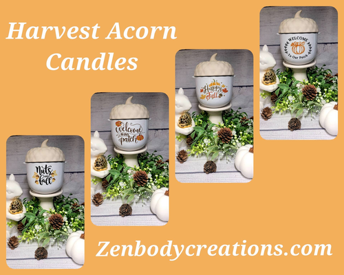 Acorn soy wax candle