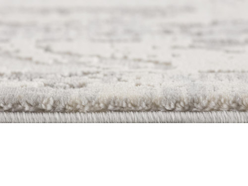 10' Gray And Ivory Abstract Runner Rug