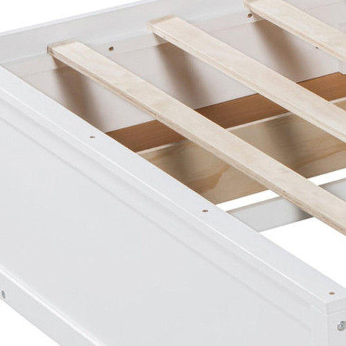 White Wood Queen Bed Frame