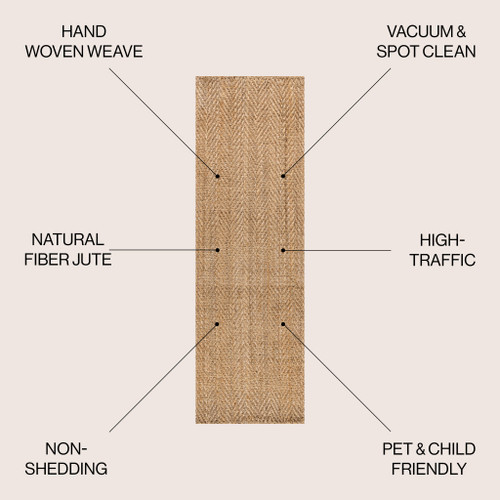 12' Natural Jute Handmade Runner Rug