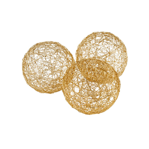 Guita Gold Wire Spheres/5"D - Box of 3