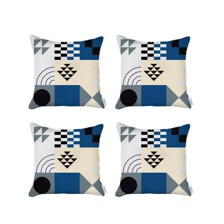 Boho-Chic Printed Jacquard Throw Pillow Covers
