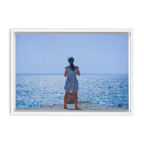 Calypso's Blues - Framed Traditional Stretched Canvas