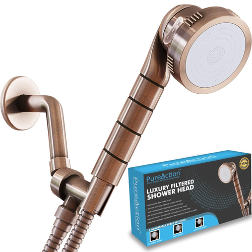Luxury Filtered Shower Head with Handheld Hose Hard Water Softener Shower Head Removes Chlorine & Flouride High Pressure Water Saving  Best Showerhead