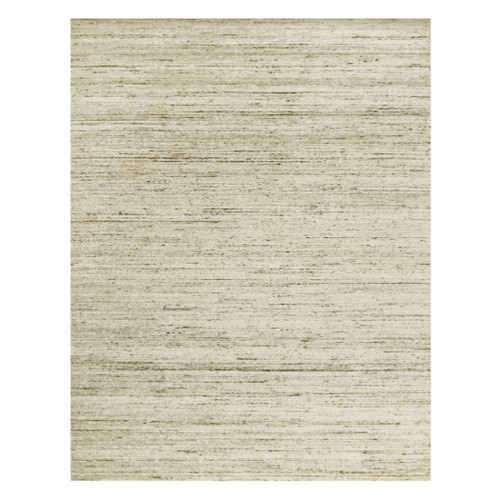 2' X 3' Ivory And Brown Wool Striped Hand Woven Area Rug