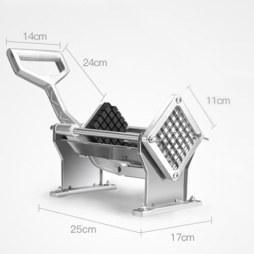 Stainless Steel Potato Cutter CommercialGrade French Fry and Fruit/Vegetable Slicer with  Blades