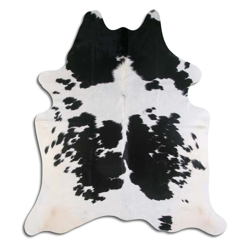NATURAL HAIR ON COWHIDE BLACK AND WHITE
