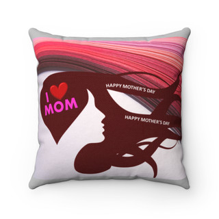 I Love Mom Decorative Pillow -Two