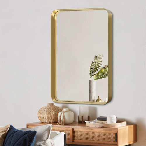 40" Gold Metal Framed Standing Mirror