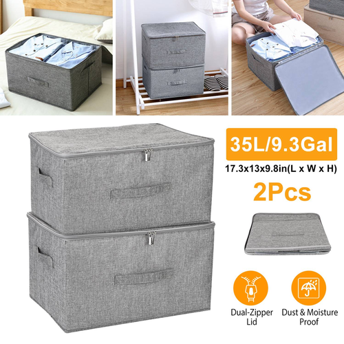 2Pcs Collapsible Storage Bins