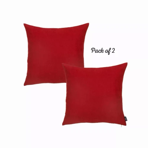 Farmhouse Square and Lumbar Solid Color Throw Pillows Set