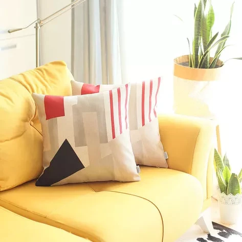 Boho-Chic Printed Jacquard Throw Pillow Covers