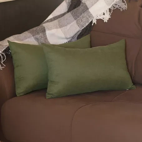 Farmhouse Square and Lumbar Solid Color Throw Pillows Set