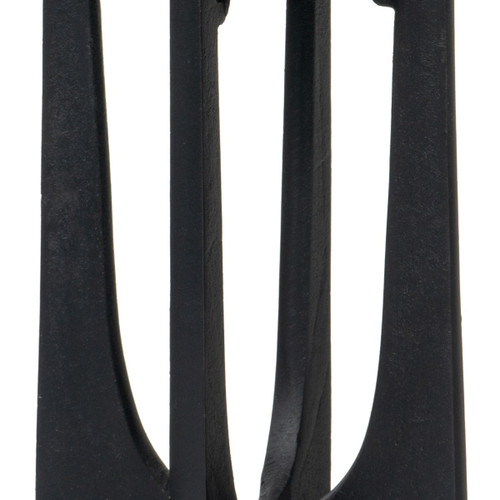 12" Black Distressed Aluminum Geometric Tabletop Pillar Candle Holder