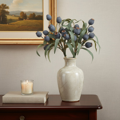 Set of two 14" Blue Artificial Plant in a No
