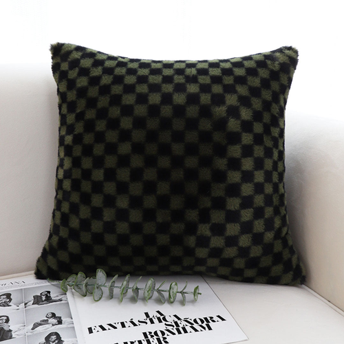 Urban Light Luxury Pillow Dark Night Checke Square Throw Pillow