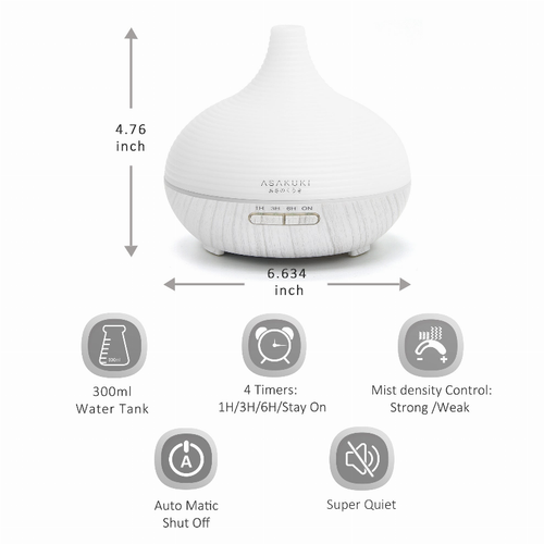 Spring White Wood Essential Oil Diffuser