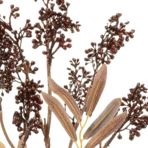 Set of Six 25" Burgundy Brown And Yellow Artificial Plant
