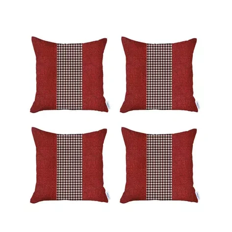 Boho-Chic Houndstooth Jacquard Throw Pillow Covers