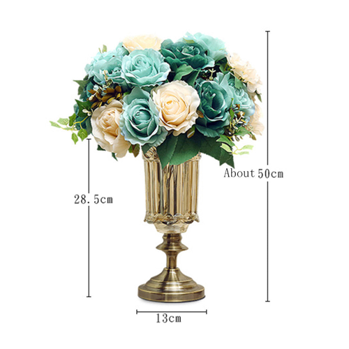 Transparent Glass Flower Vase Filler with Flower