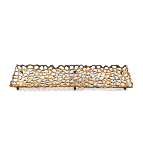 Coralino Long Rectangular Tray - Gold