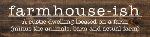 Farmhouse-ish: A rustic dwelling located on a farm...