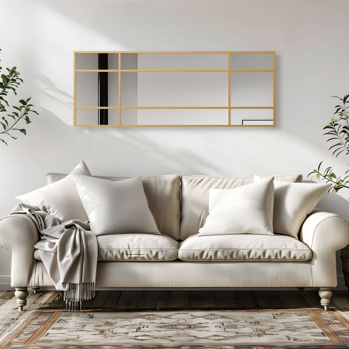 63" Gold Metal Framed Accent Mirror