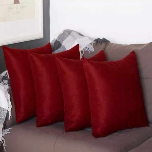 Farmhouse Square and Lumbar Solid Color Throw Pillows Set