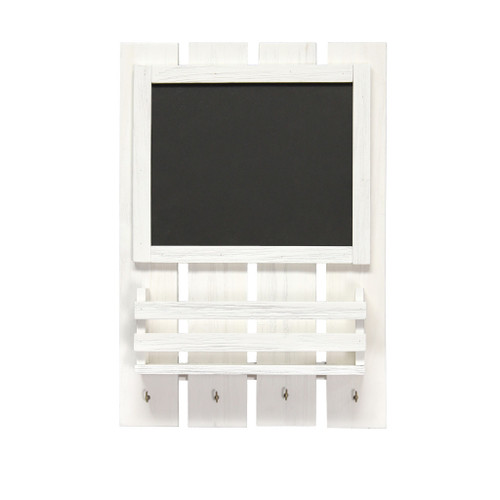 4" White Wood Desk Organizer Set