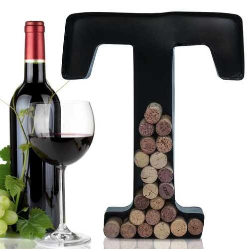 Made Easy Kit Metal Letter Wine Cork Holder w/Wall Mount Kit
