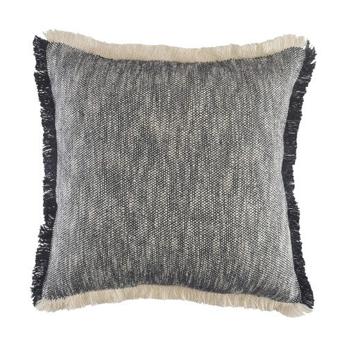 Set of Two 20" Navy Blue Striped Throw Pillows