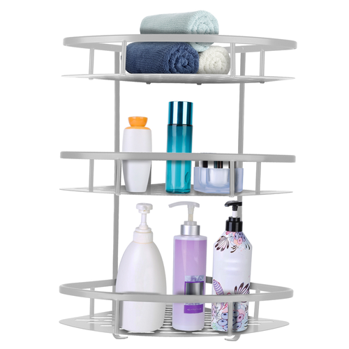 3 Tier Wall-mounted Corner Shower Caddy Shelf Rack 