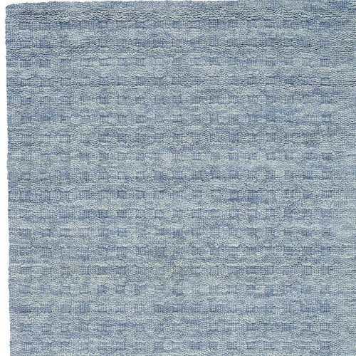 4' X 6' Denim Blue Wool Area Rug