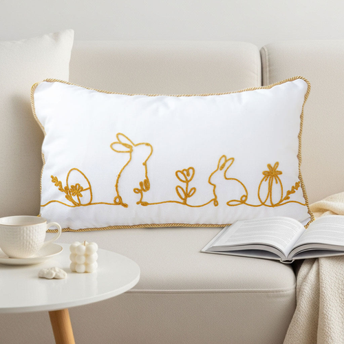 Elegant Easter Embroide Pillowcases