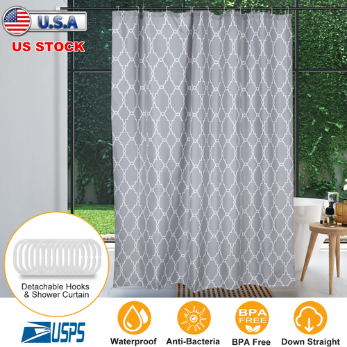 Shower Curtain Waterproof Inches Bathroom Shower Drape