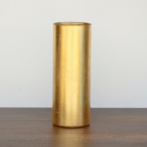 GILT Gilded Glass Cylinder Vase