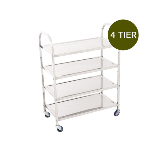 Tier Stainless Steel Kitchen Dinning Food Cart Trolley Utility Size Square 