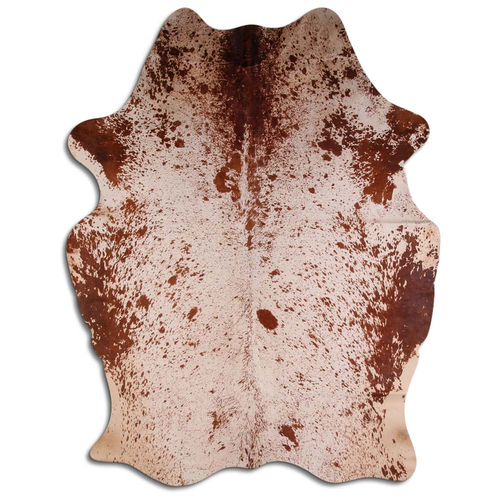 PRINTED HAIR ON COWHIDE PRINTED SALT AND PEPPER BROWN