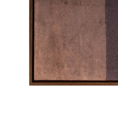 Moderato Hand Painted Brown Floater Frame Wall Art